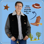 Chaqueta de Pana con Cuello Ovejero Estilo Country Inspirada en el Viejo Oeste | Genderless - Beta