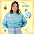 Buzo Oversize 100% Algodón de alta calidad con Bordado de Axolote | Genderless - NAOS