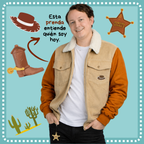 Chaqueta de Pana con Cuello Ovejero Estilo Country Inspirada en el Viejo Oeste | Genderless - Beta
