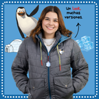 Chaqueta Acolchada Semi Impermeable con Bordados de Pingüinos y Detalles del Polo Norte | Genderless -  Horologil