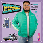 Chaqueta Semi Impermeable Reflectiva Inspirada en Volver al Futuro | Genderless - Delorean
