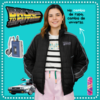 Chaqueta Semi Impermeable Reflectiva Inspirada en Volver al Futuro | Genderless - Delorean