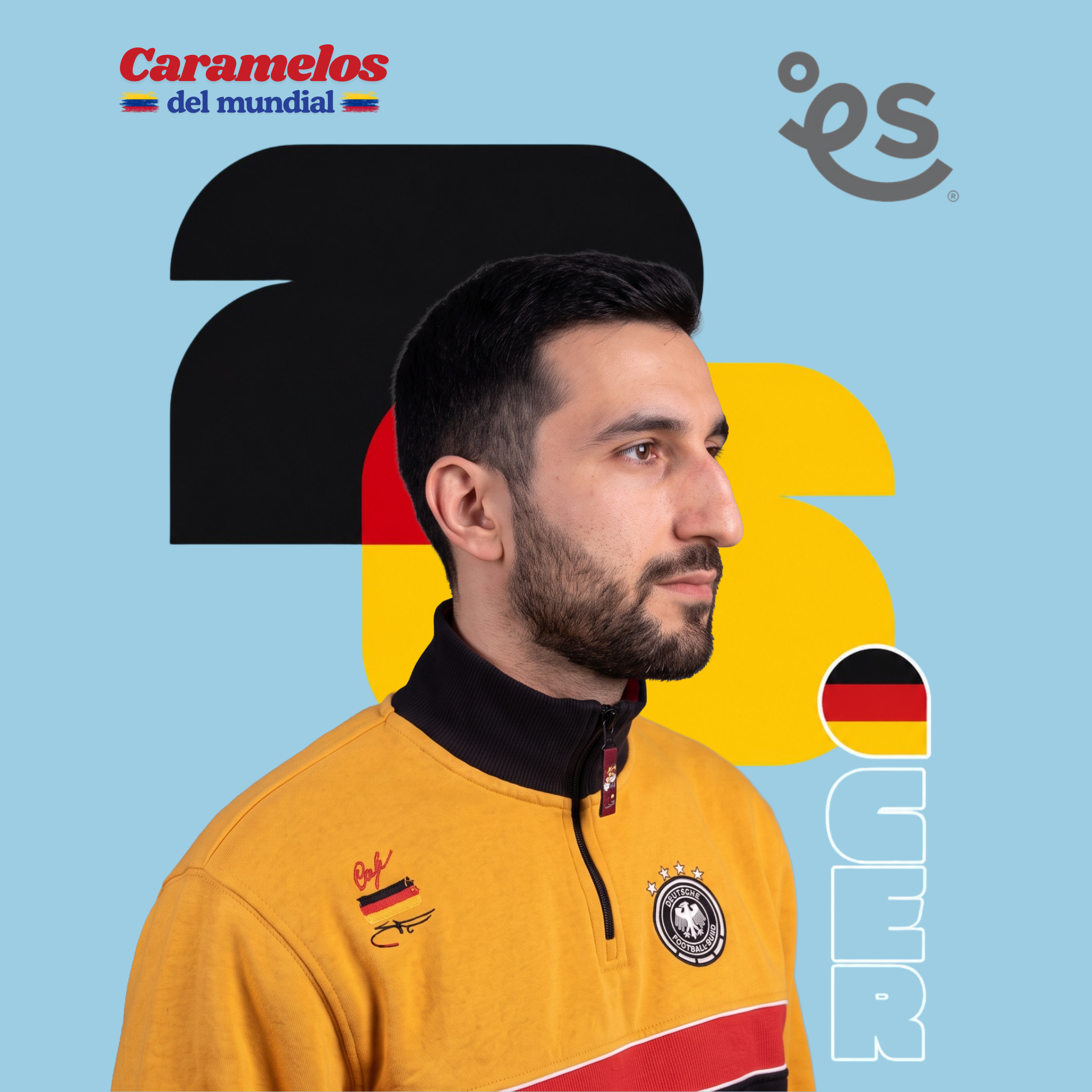 Buzo Alemania 🇩🇪  Half Zip Oversize | Caramelos del Mundial - Genderless