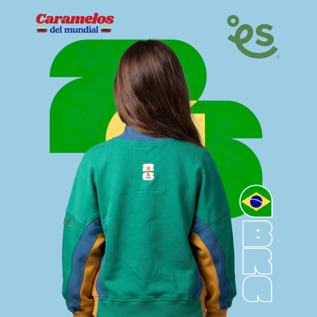 Buzo Brasil 🇧🇷 Half Zip Oversize | Caramelos del Mundial - Genderless