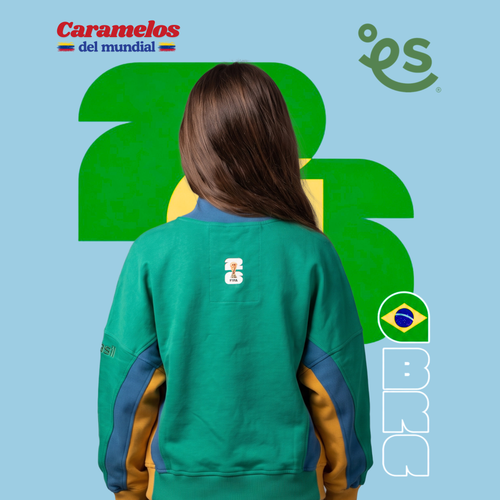 Buzo Brasil 🇧🇷 Half Zip Oversize | Caramelos del Mundial - Genderless