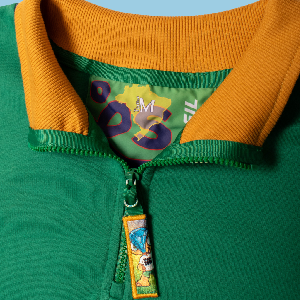 Buzo Brasil 🇧🇷 Half Zip Oversize | Caramelos del Mundial - Genderless