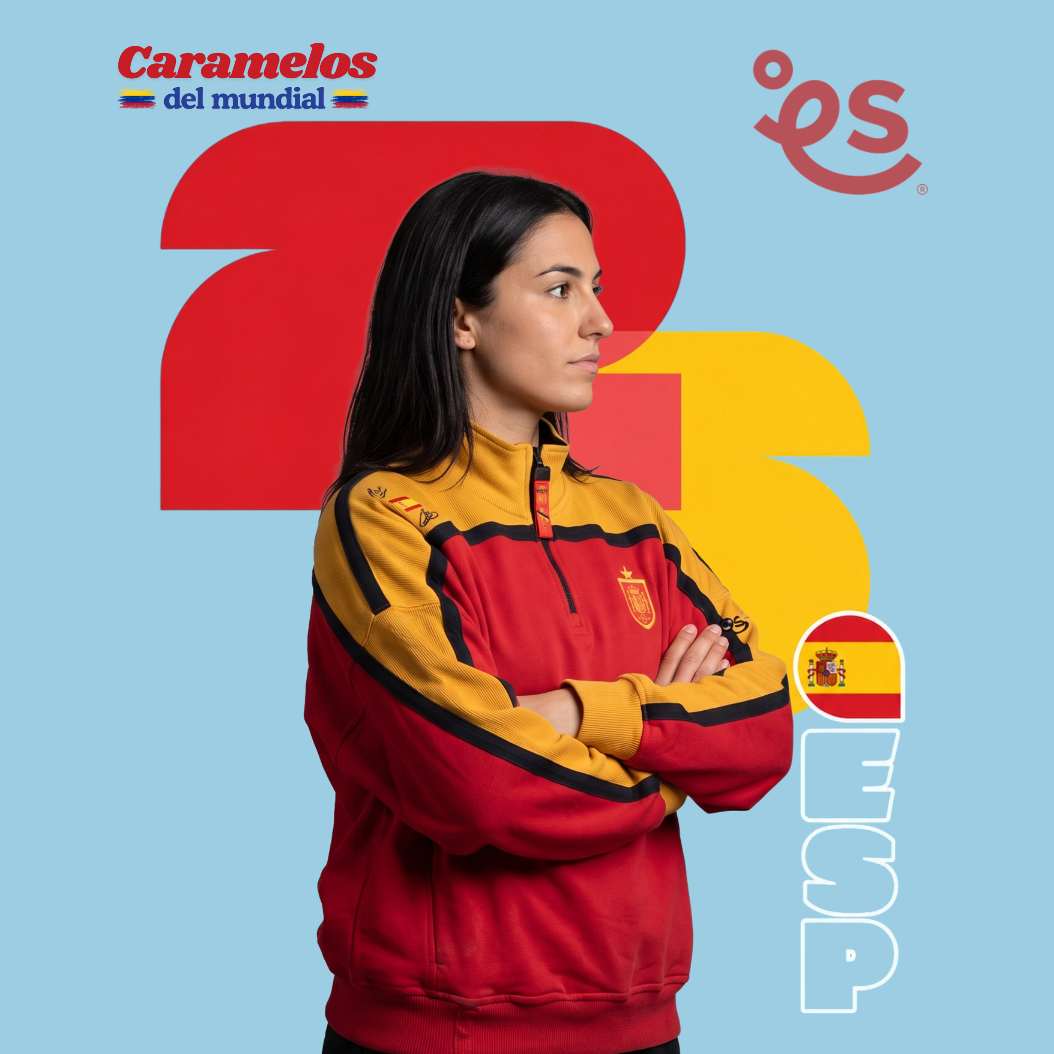 Buzo España 🇪🇸 Half Zip Oversize | Caramelos del Mundial - Genderless