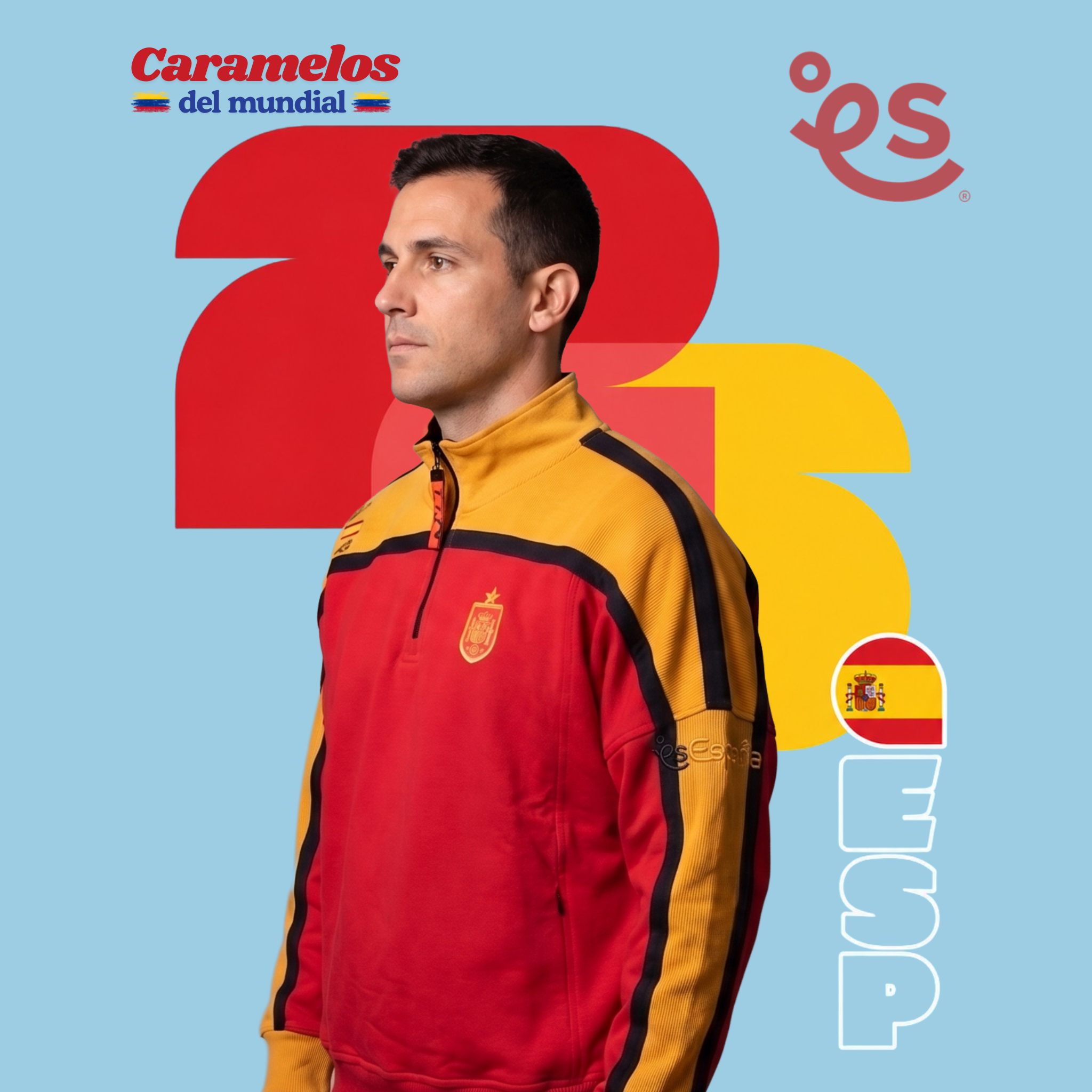 Buzo España 🇪🇸 Half Zip Oversize | Caramelos del Mundial - Genderless