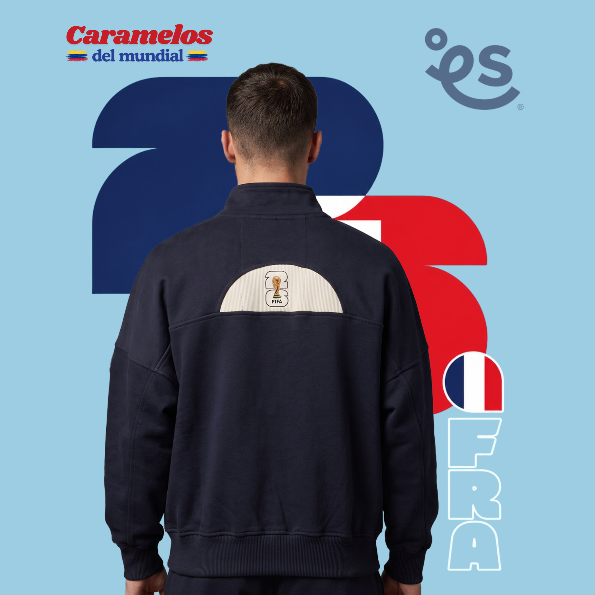 Buzo Francia 🇫🇷 Half Zip Oversize | Caramelos del Mundial - Genderless