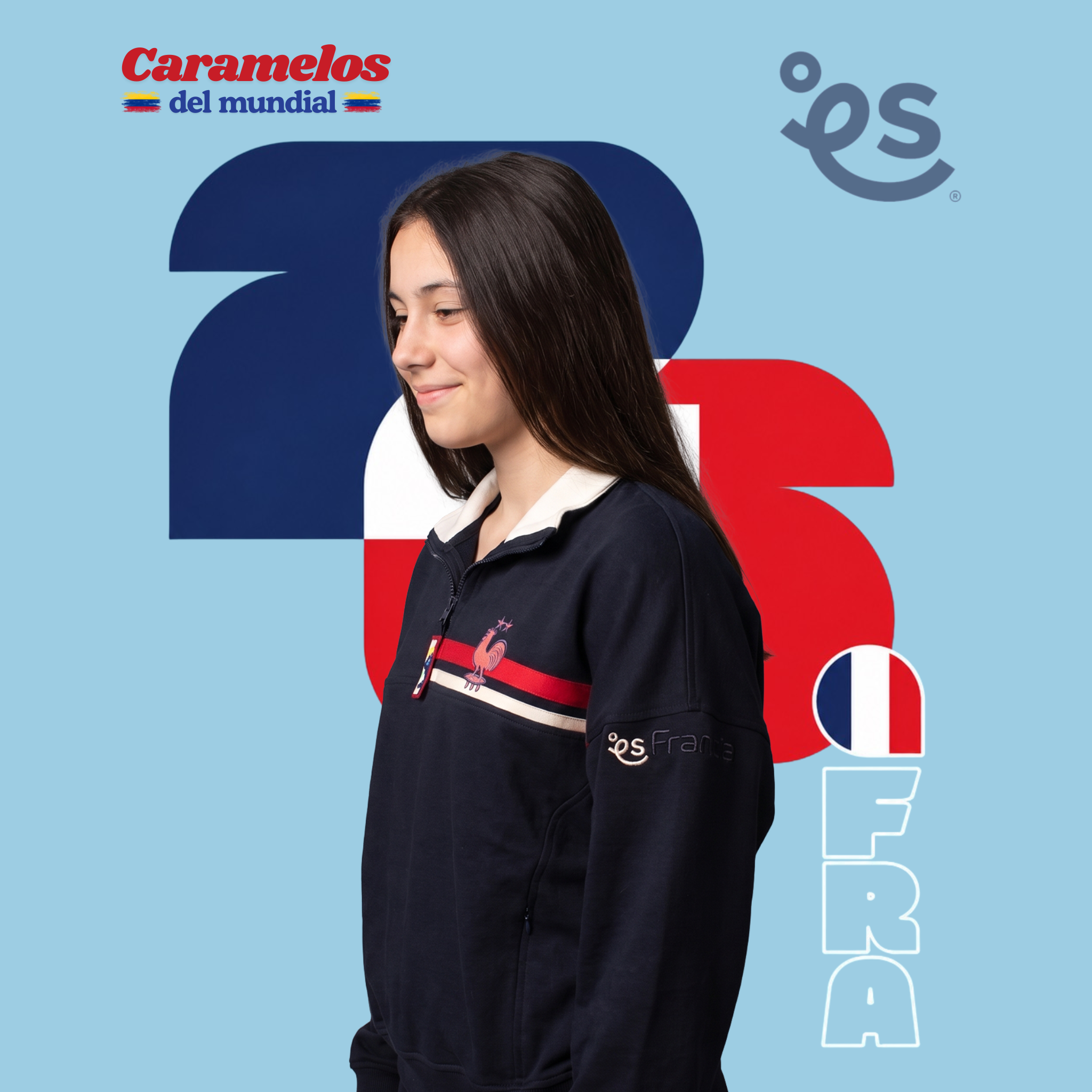 Buzo Francia 🇫🇷 Half Zip Oversize | Caramelos del Mundial - Genderless
