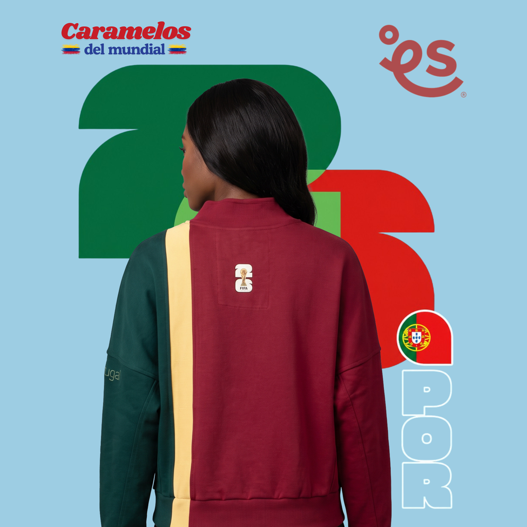 Buzo Portugal  🇵🇹 Half Zip Oversize | Caramelos del Mundial - Genderless
